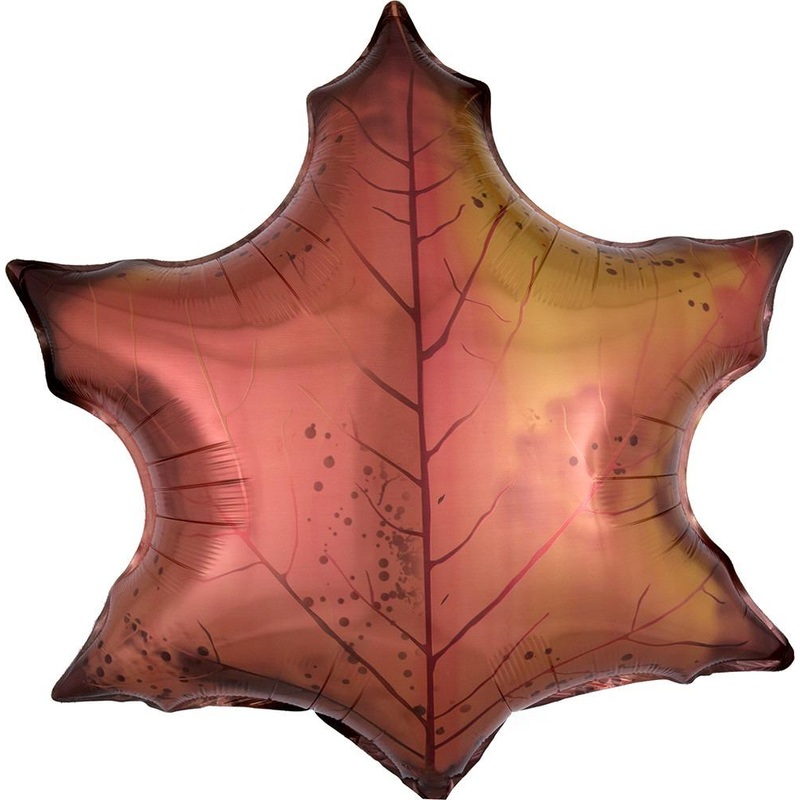Orange Maple Leaf 25 Balloon