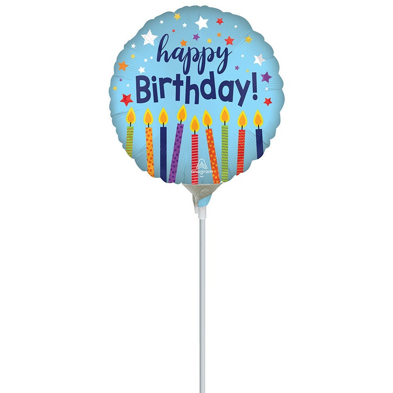 Satin Happy Birthday Celebrate 4" Air-fill Balloon (requires heat sealing)