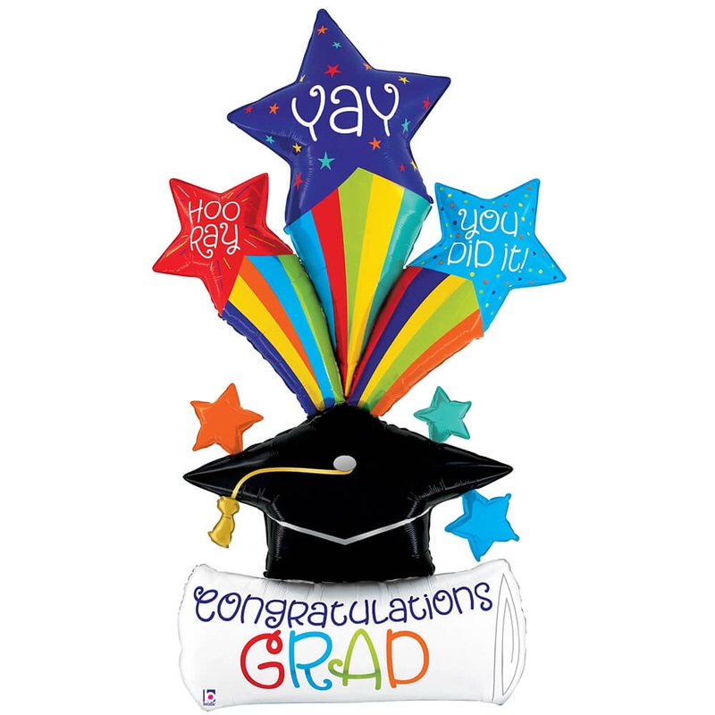 Special Delivery Grad Bursting Stars 67 Balloon