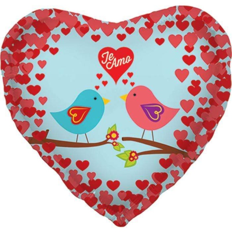 Te Amo Birds 18 Balloon