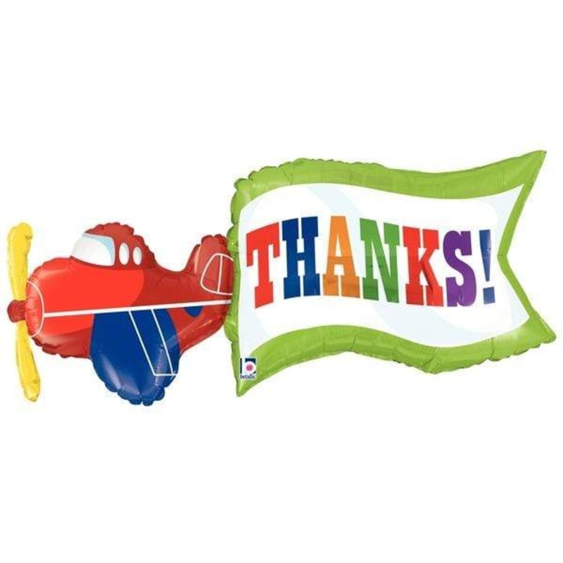 Thanks Airplane Thank You Sign 43" Balloon