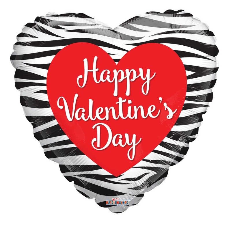 Valentine's Day Zebra Pattern 18  Balloon