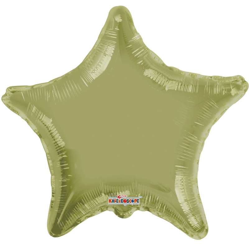 Vintage Dark Olive Star Gellibean 22 Balloon