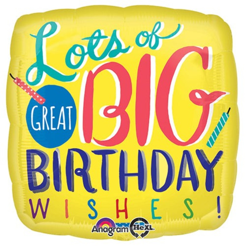Big Birthday Wishes 18 Balloon
