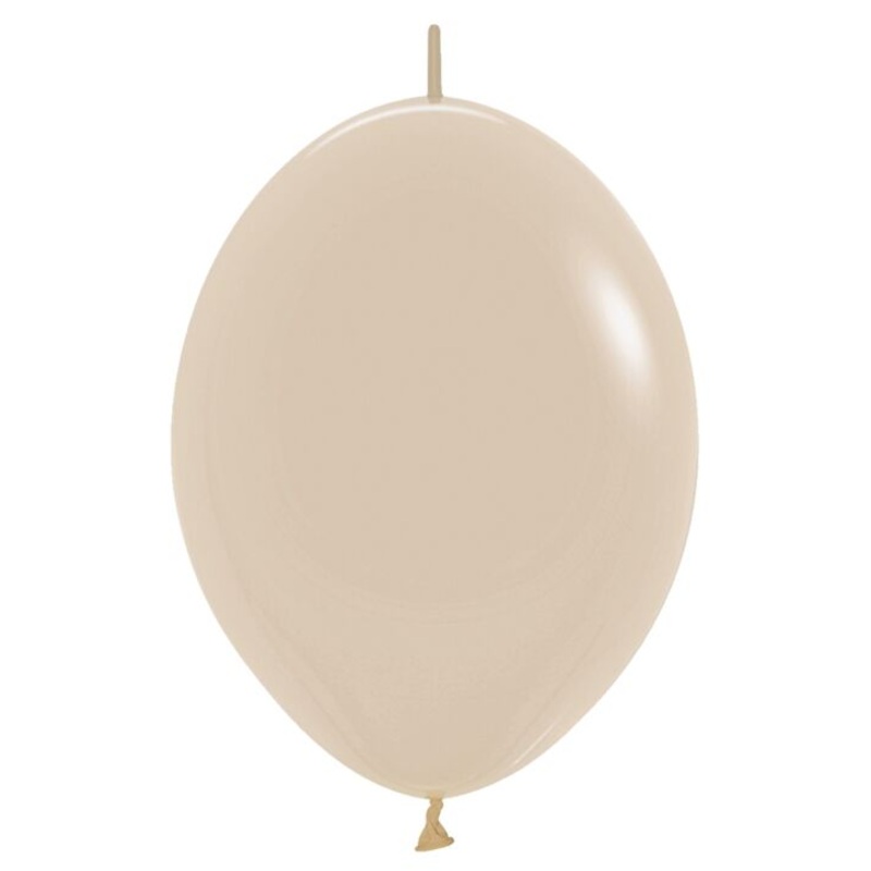Deluxe White Sand Link-O-Loon 6 Latex Balloons (50 count)