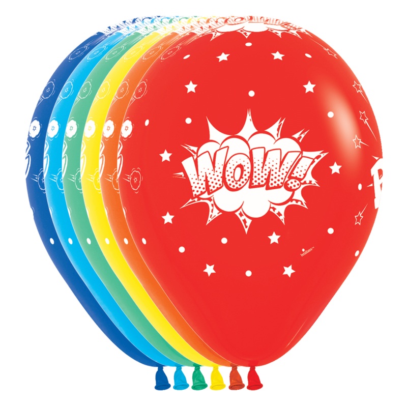 Fashion Assortment Comic Burst 11 Latex Balloons (50 count)