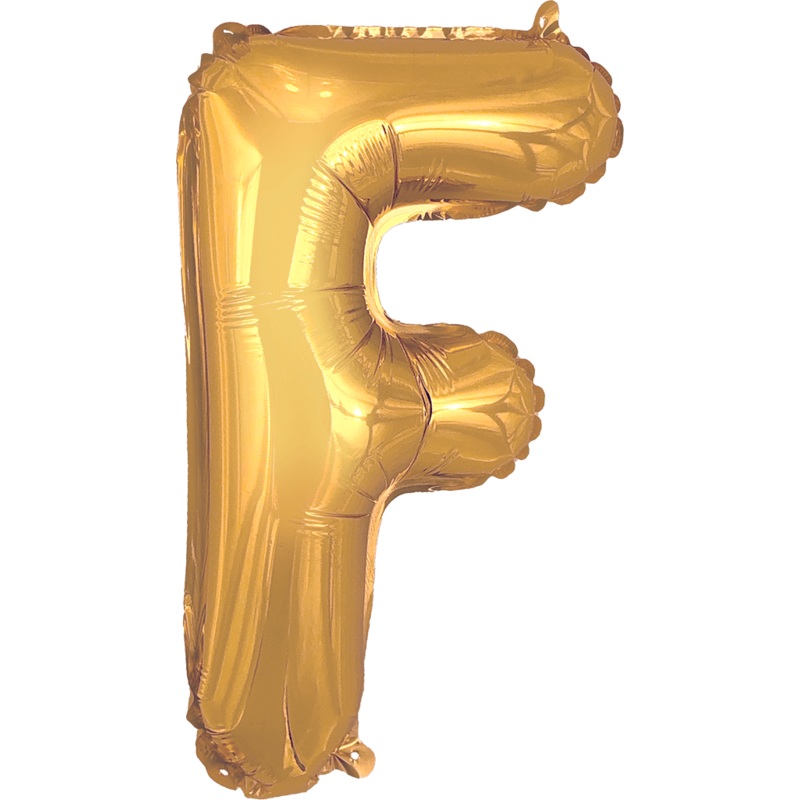 Gold Letter F 16 Balloon