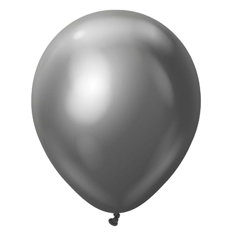 Kalisan Mirror Space Grey 12 Latex Balloons (50 count)
