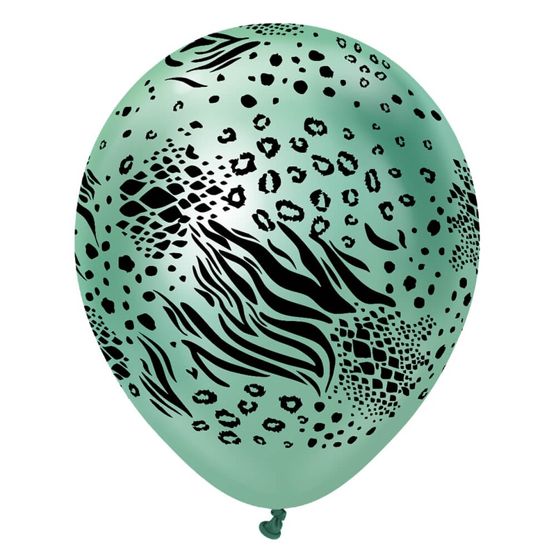 Kalisan Safari Mutant - Mirror Green W/ Black Ink 12 Latex Balloons (25 count)