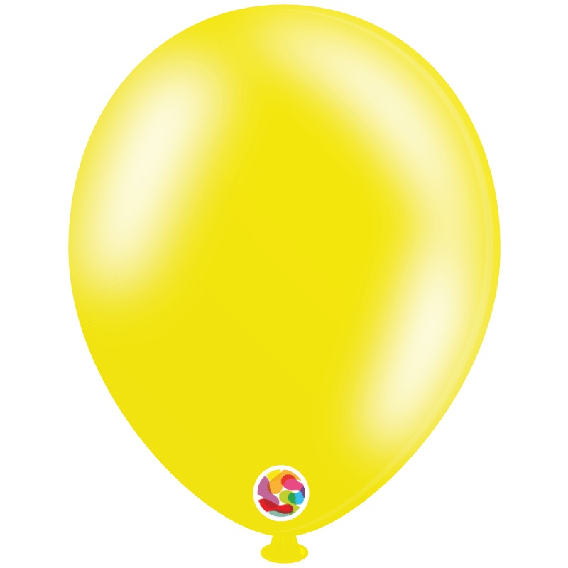 Metallic Lemon Yellow 5 Latex Balloons (100 count)