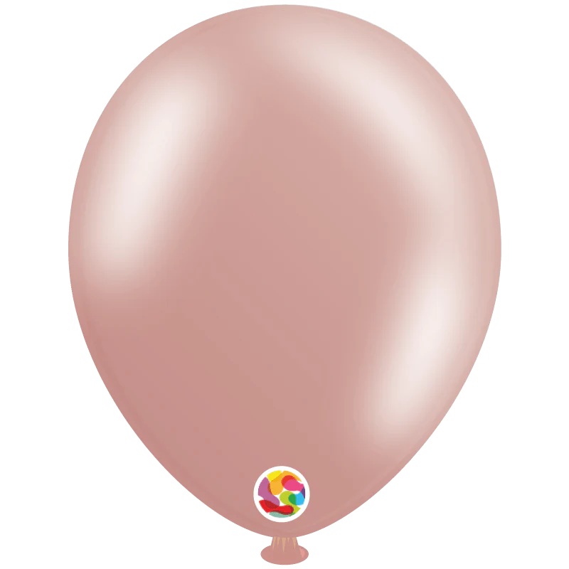 Metallic Rose Gold 12 Latex Balloons (100 count)