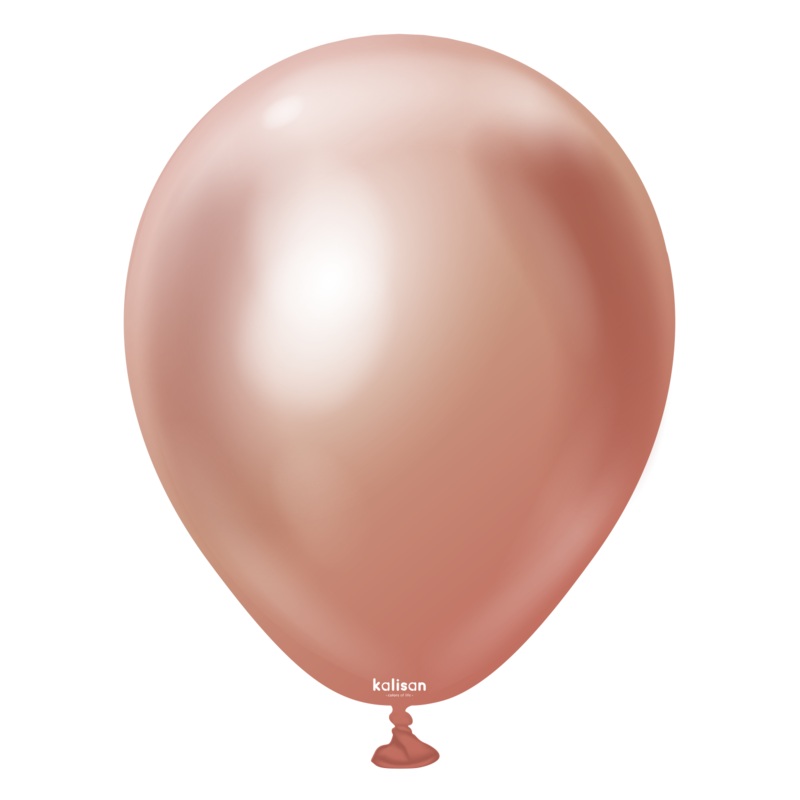 Mirror Rose Gold 12 Latex Balloons (50 count)
