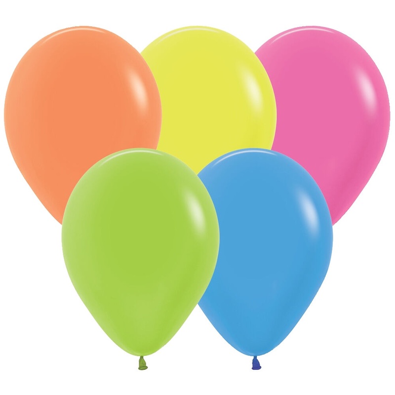 Neon Assortment 11" Latex Balloons (25 count)