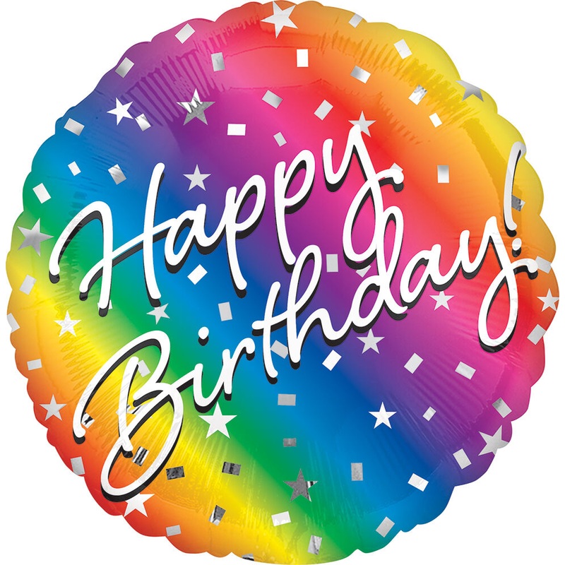 Ombr Birthday 18" Balloon