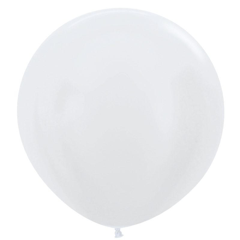 Pearl White 24 Latex Balloons (10 count)