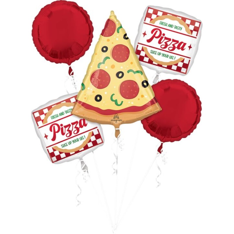 Pizza Party Balloon Bouquet