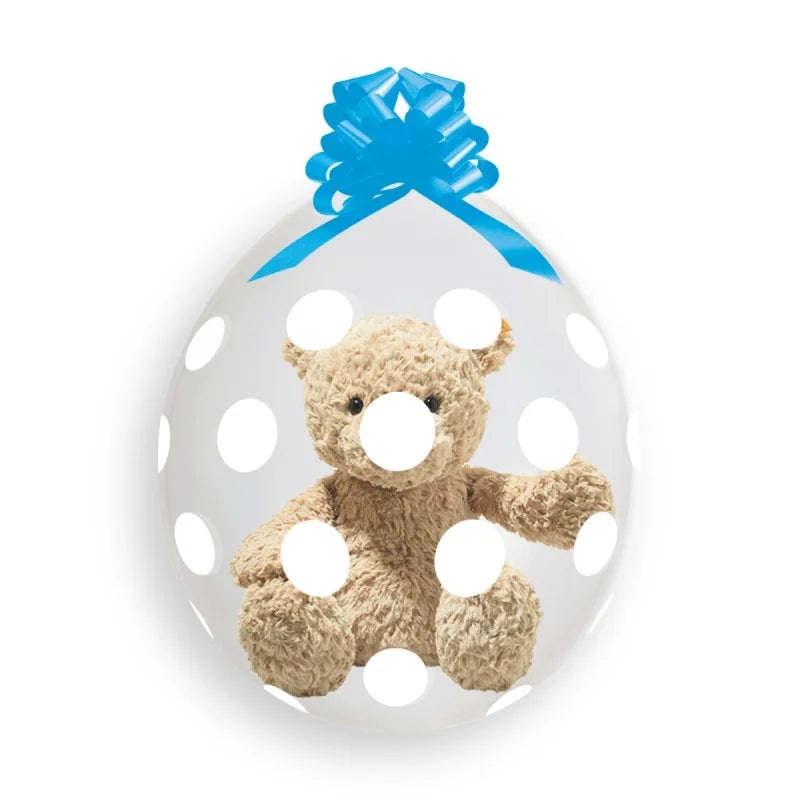 Polka Dot Crystal Printed Bear 18 Latex Balloons (25 count)