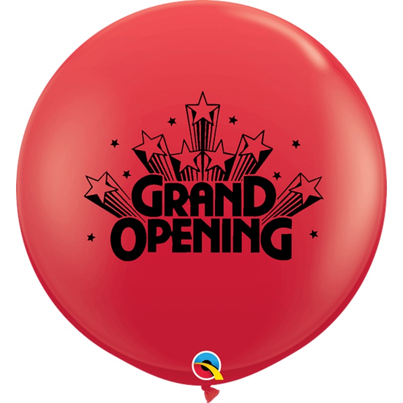 Red Grand Opening Stars 3 Latex Balloons (2 count)