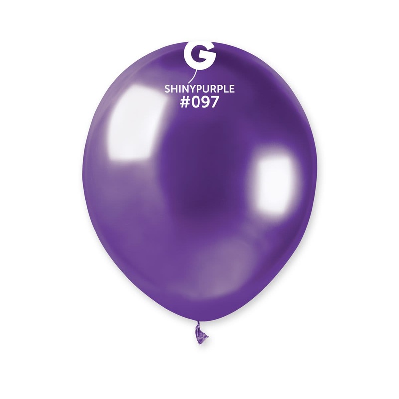 Shiny Purple 5 Latex Balloons (50 count)