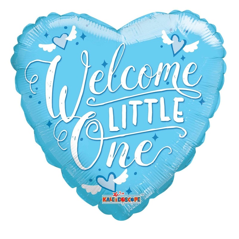 Welcome Little One Blue 18 Balloon