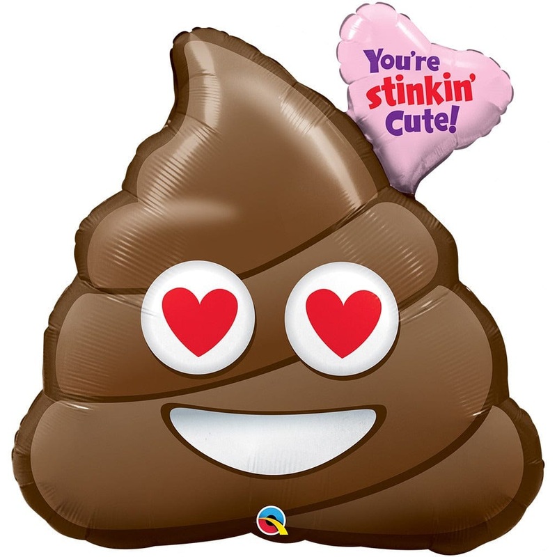 You're Stinkin' Cute Poop Emoji 31 Balloon