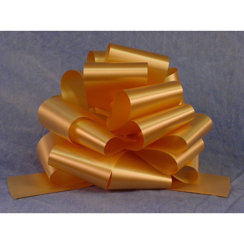 8" Pull Bow Header Card - Metallic Gold (24 count)