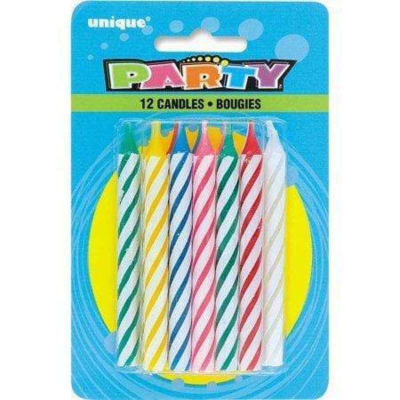 Birthday CandlesMulti Spiral (12 count)