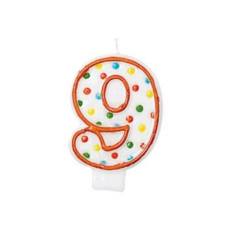 Birthday Polka Dots Candle 9
