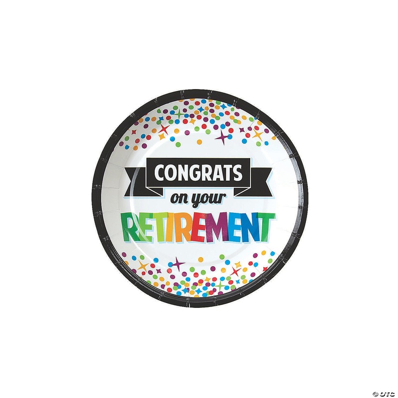 Congrats on your Retirement Paper Plates 7 (8 count)