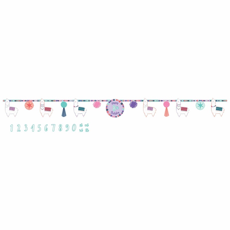 Llama Birthday Customizable Age Banner