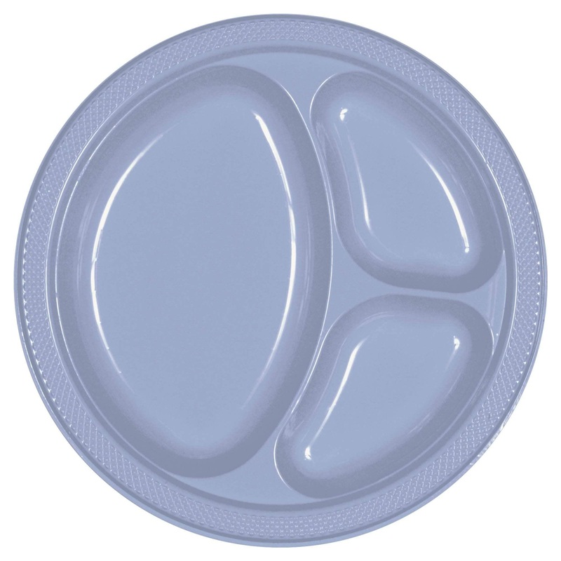 Pastel Blue 10.25in Divided Plates 20ct 25 (20 count)