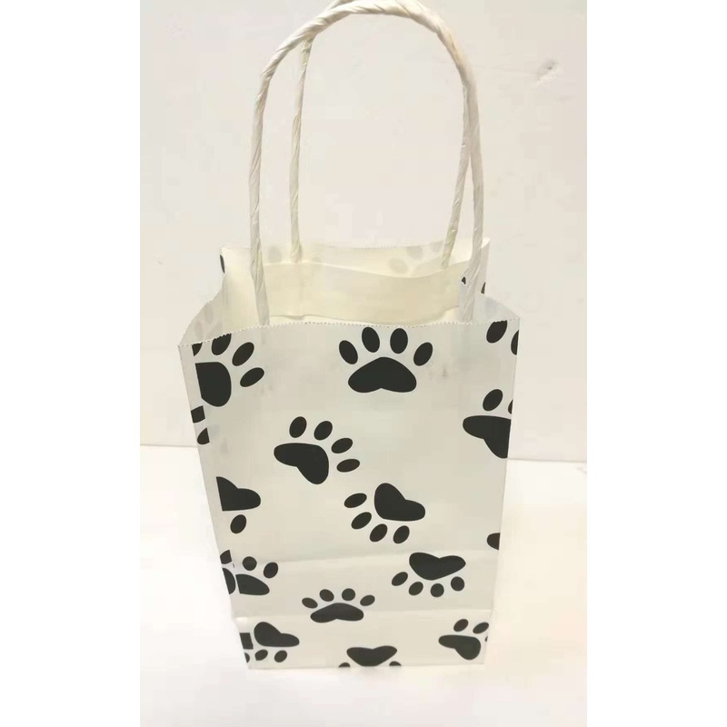 Paw Prints Small Kraft Bags (12 count)