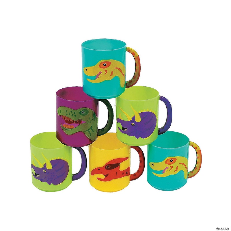 Plastic Dinosaur Mugs 3 (12 count)