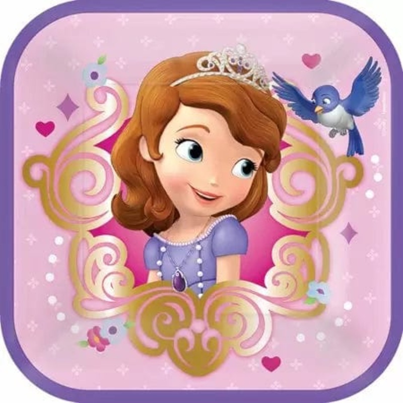 Sofia The First Square Plates 7 (8 count)