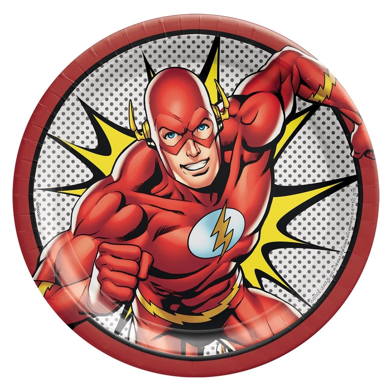 The Flash Justice League Paper Plates 9 (8 count)
