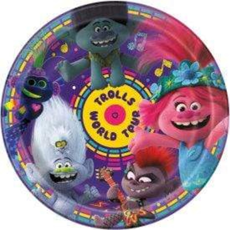 Trolls Plates 9 (8 count)