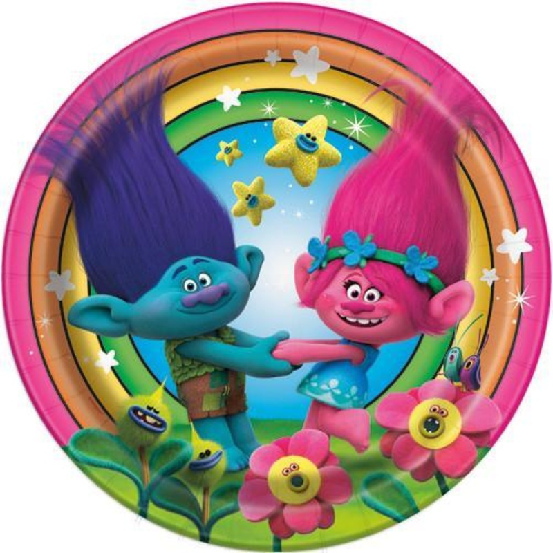Trolls World Plates 9 Dinner Plates Balloons (8 count)