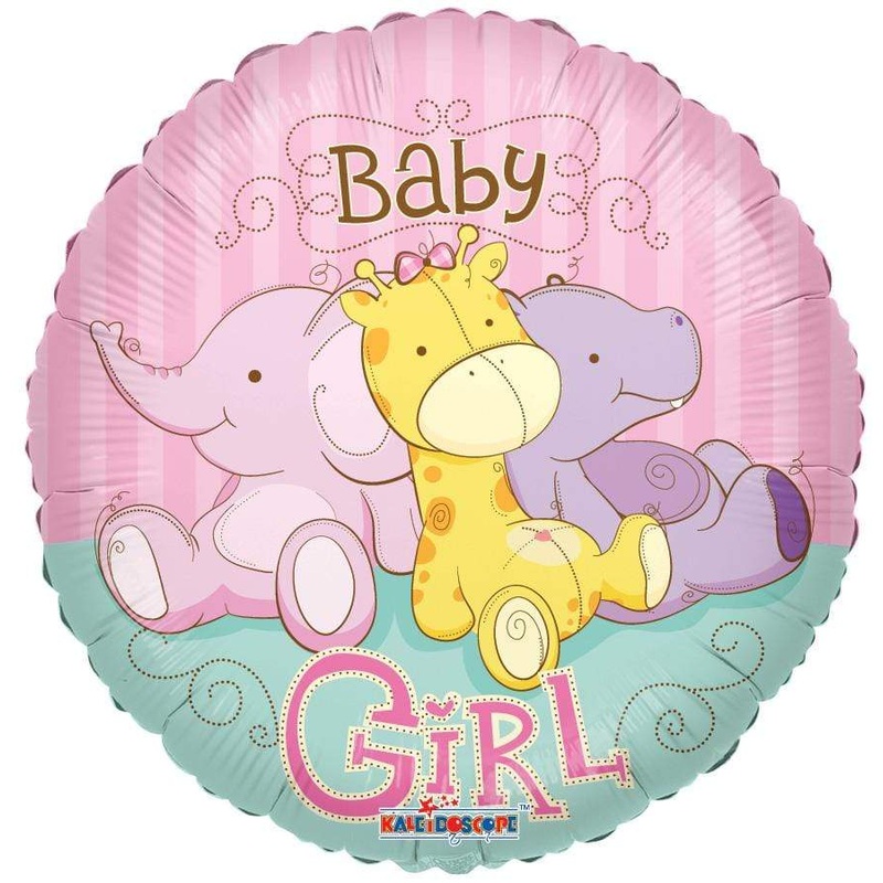 Baby Girl Jungle Animals 18 Balloon