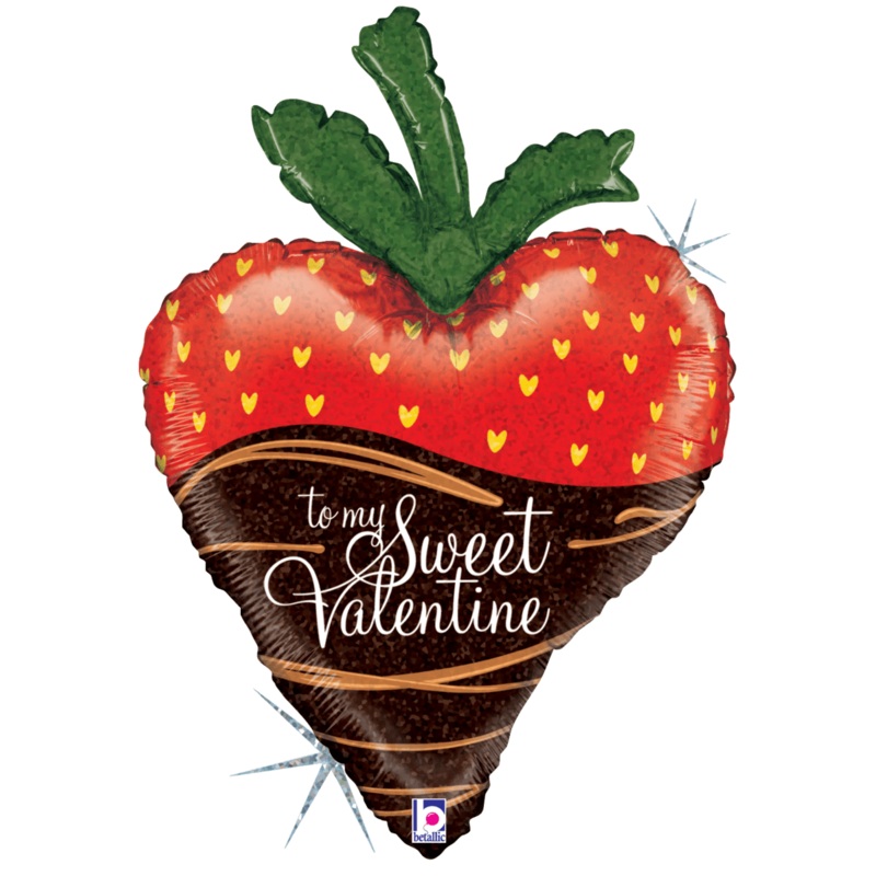 Chocolate Covered Strawberry Valentine 33 Balloon