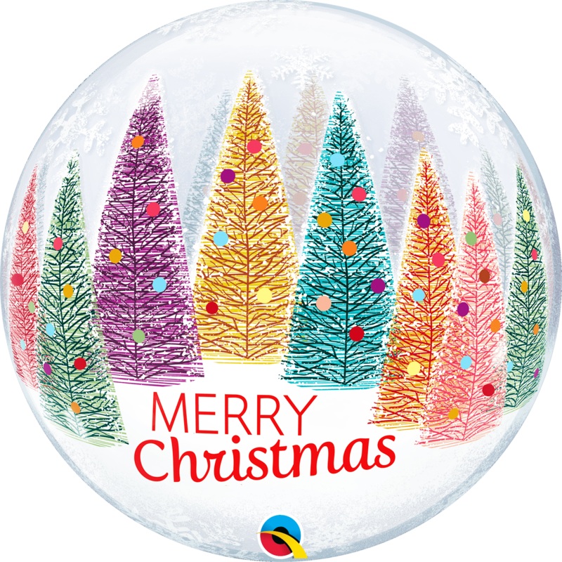Christmas Trees & Snowflakes 22 Bubble Balloon