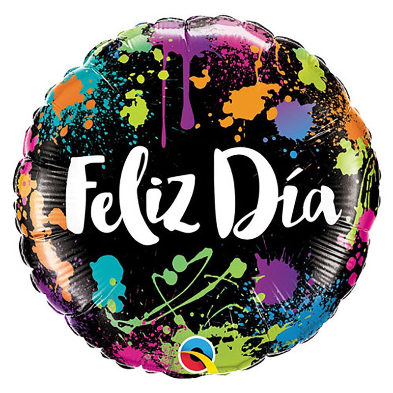 Feliz Da Color Splashes 18 Balloon