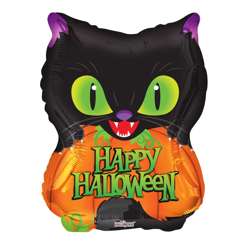 Halloween Cat & Pumpkin 18 Balloon