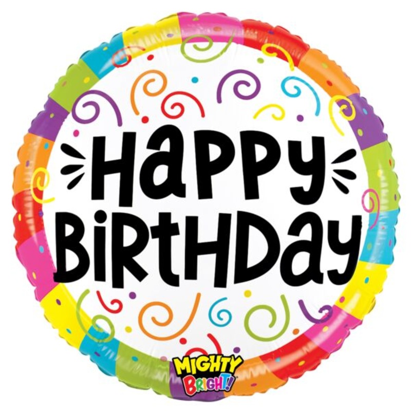 Happy Birthday Mighty Bright 21 Balloon