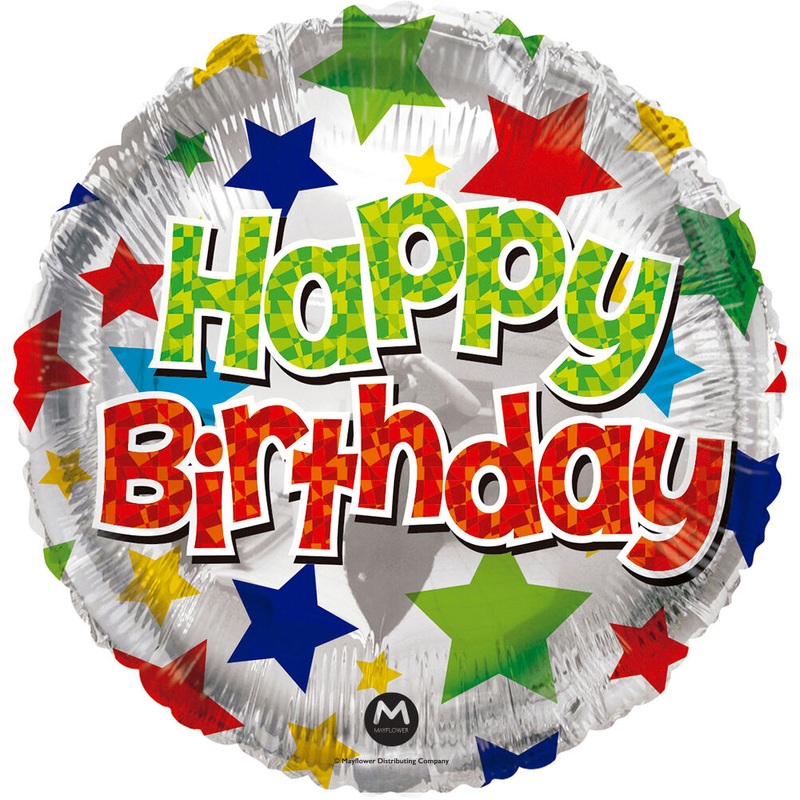 Happy Birthday Stars 17" Balloon