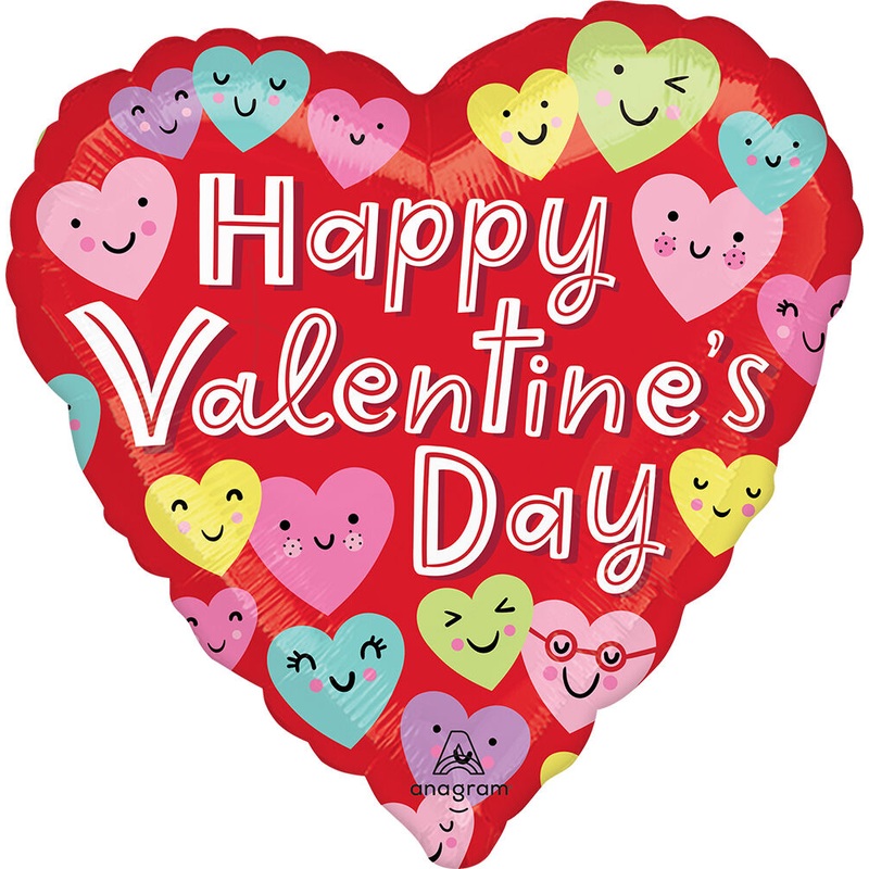 Happy Hearts Valentine 17" Balloon