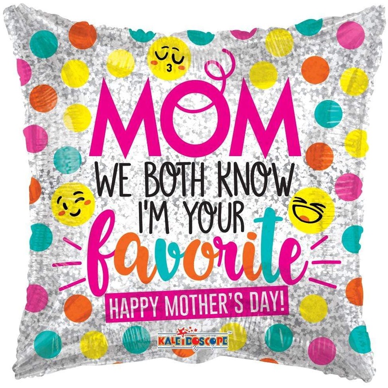 Mom Smilies 18 Holographic Balloon