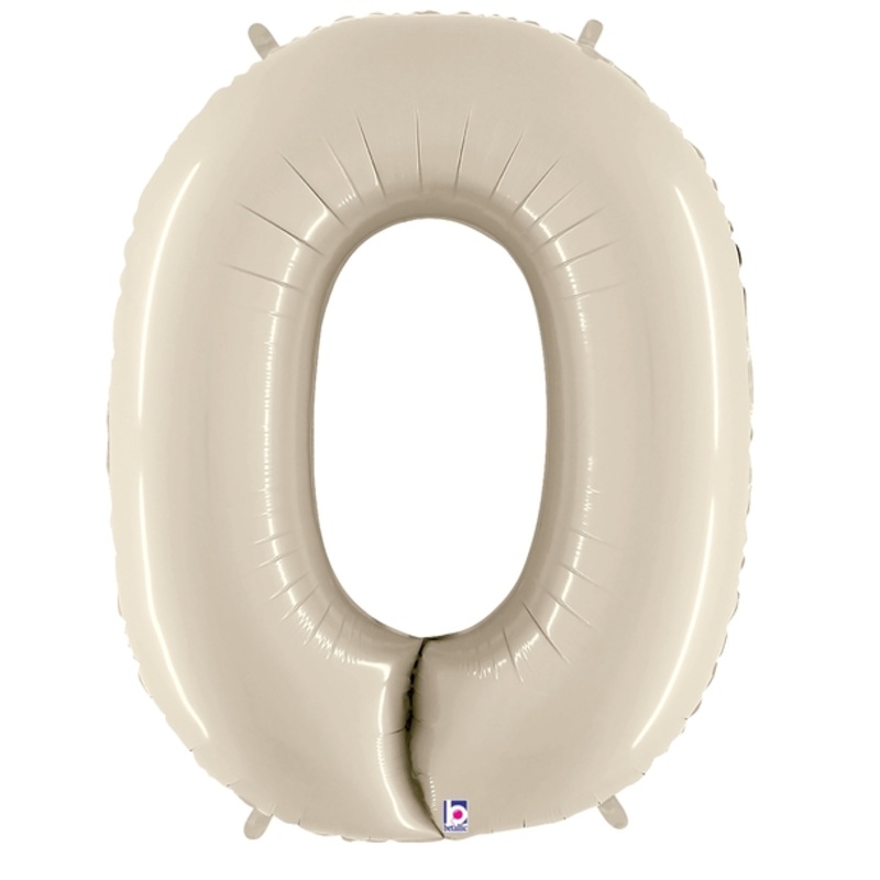 Number 0 White Sand 34 Balloon