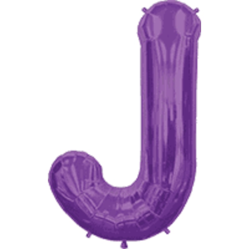 Purple Letter J 34 Balloon