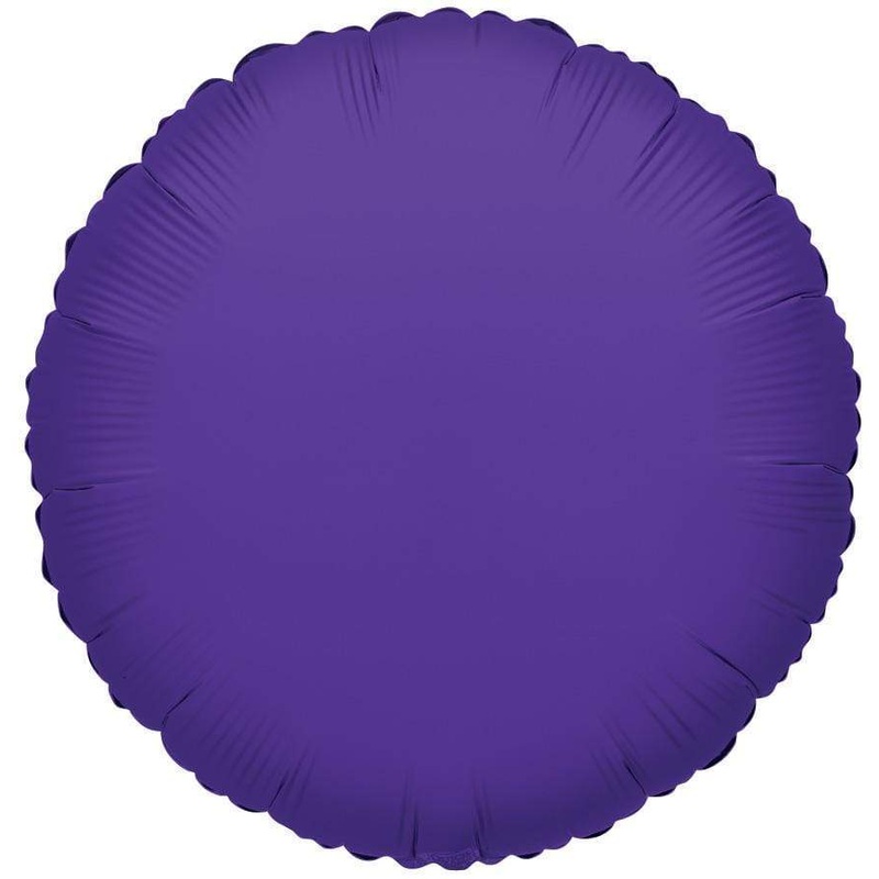 Purple Round 18 Metallized Balloon