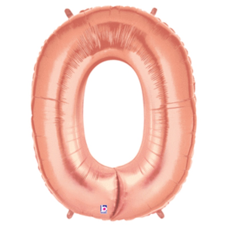 Rose Gold 34" Number 0 Balloon